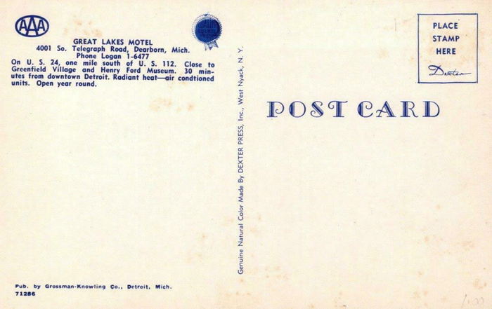 Great Lakes Motel - Old Postcard View (newer photo)